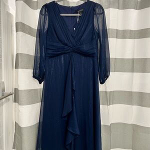 Ever Pretty Deep Blue Long Sleeve Dress